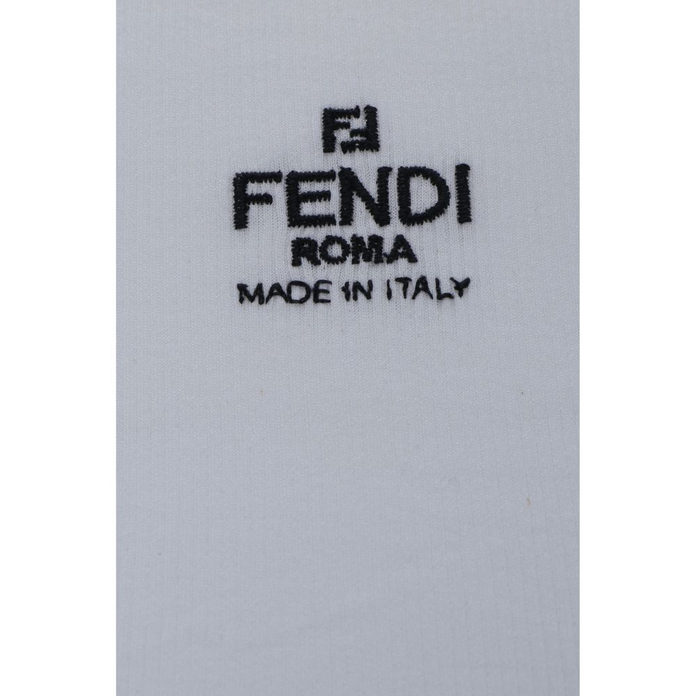 Fendi White Cotton T-Shirt