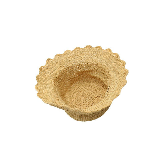 Paco Rabanne Beige Vegetable Fiber Bucket Hat