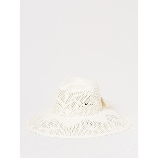 Borsalino White Paper Straw Sunhat