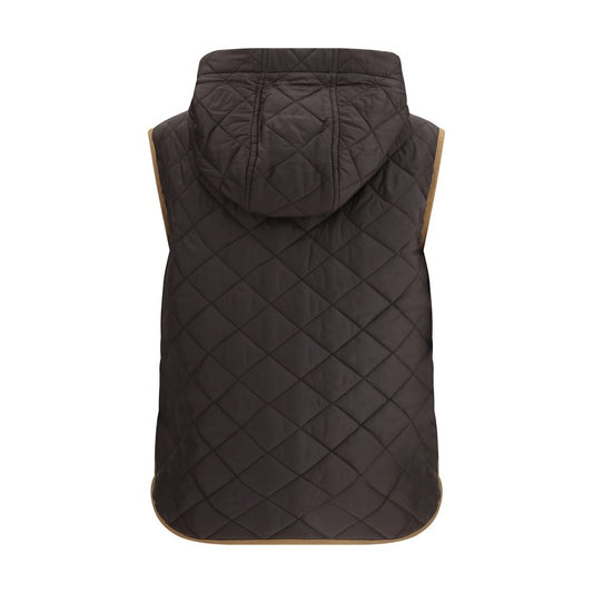 Brunello Cucinelli Brown Nylon Sleveless Jacket