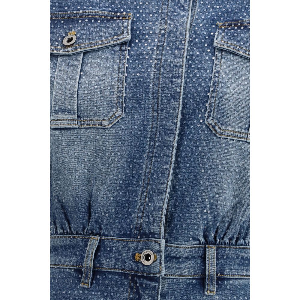 Self-Portrait Blue Cotton Jumpsuit