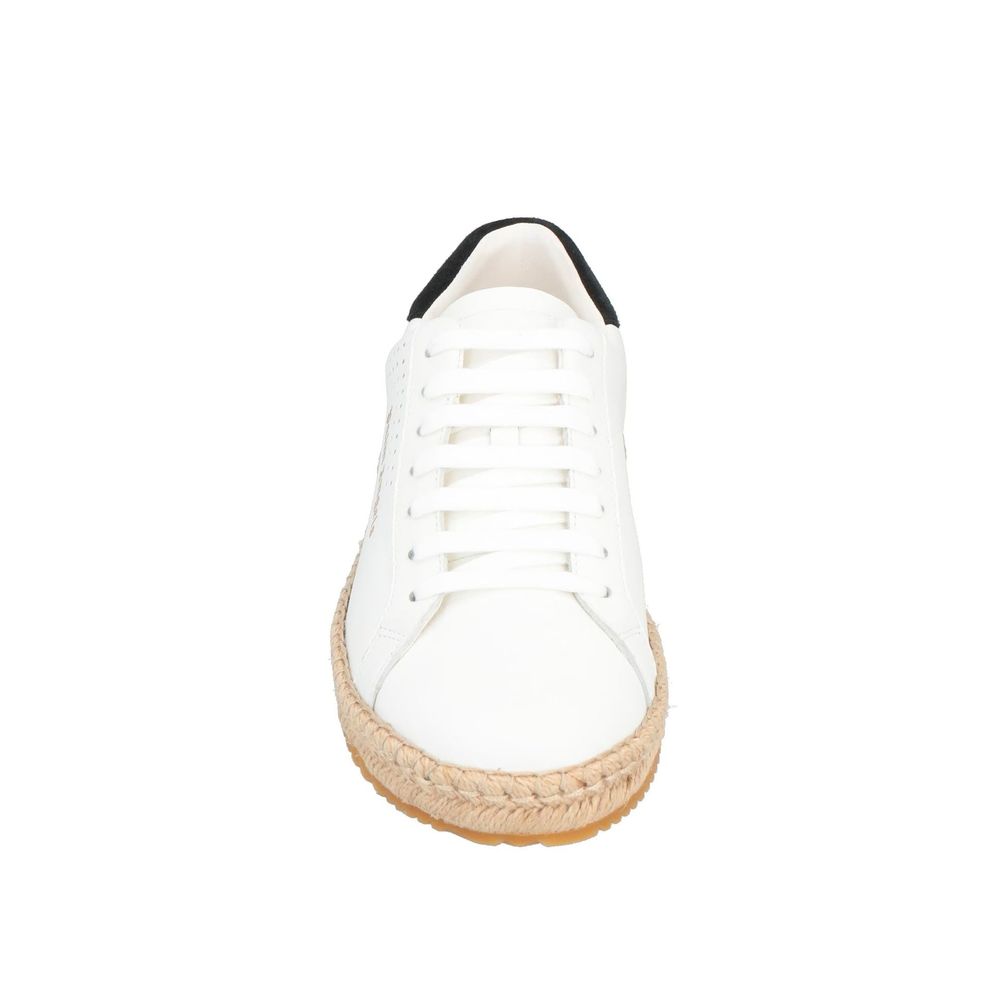 Palm Angels White Calfskin Platform Sneakers