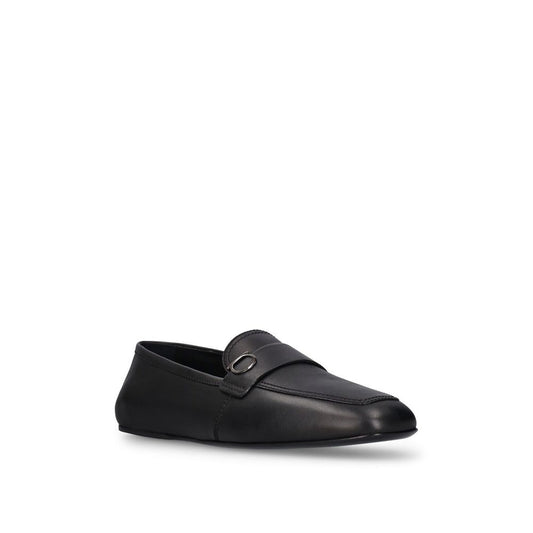 Salvatore Ferragamo Brown Calfskin Slip-On Loafers