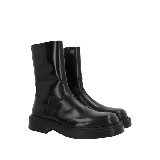 Salvatore Ferragamo Black Calfskin Ankle Boots