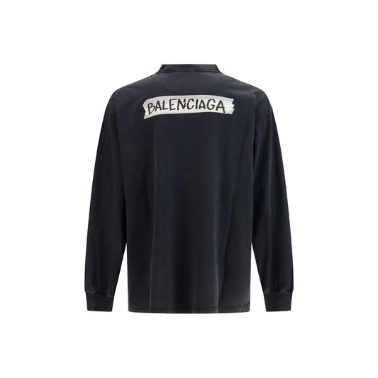 Balenciaga Black Cotton Sweatshirt