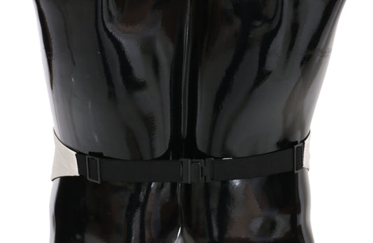 Fajín con estampado blanco Dolce Gabbana, cierre ajustable con gancho y glamour