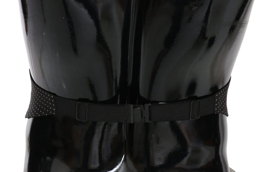 Fajín de lunares negros de Dolce Gabbana con cierre de gancho y clip ajustable