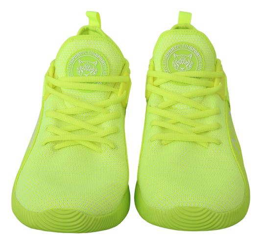 Zapatillas deportivas de vestir de lujo verde claro de Philipp Plein
