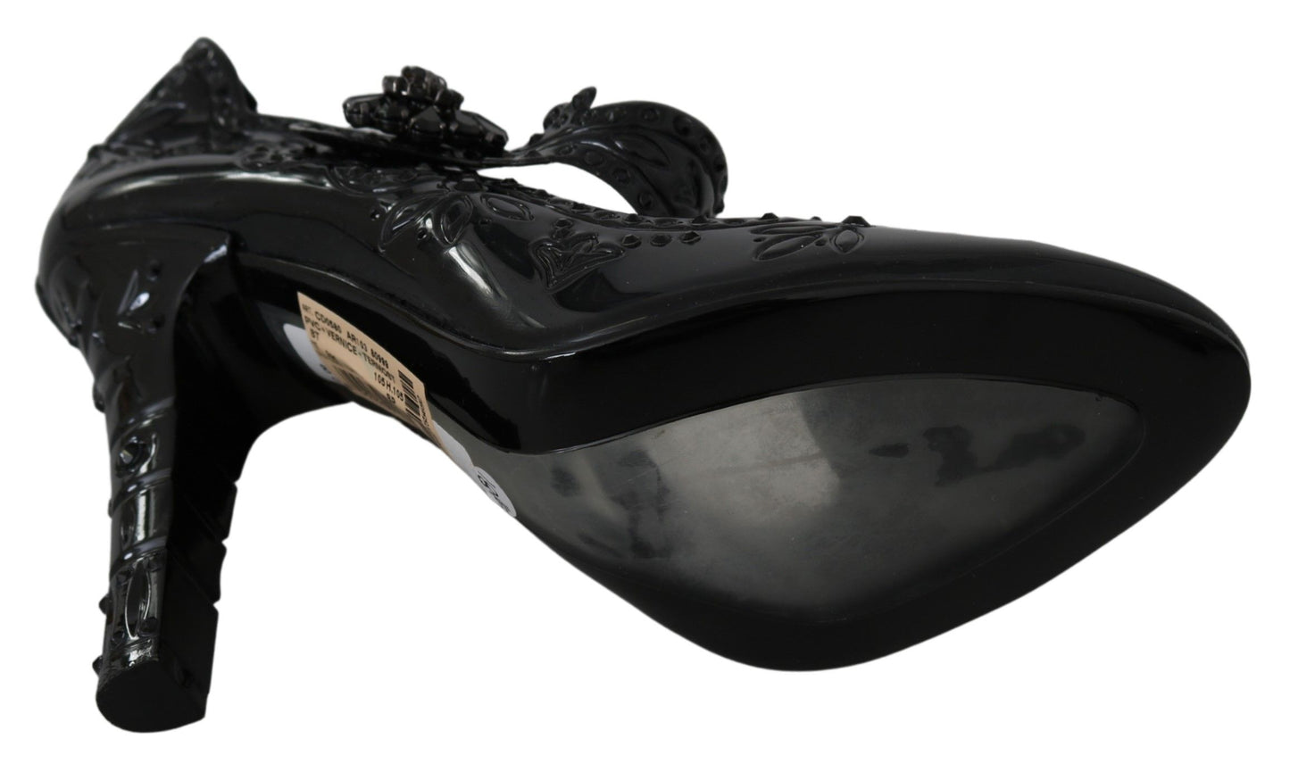 Escarpins Cendrillon élégants ornés de cristaux Dolce & Gabbana