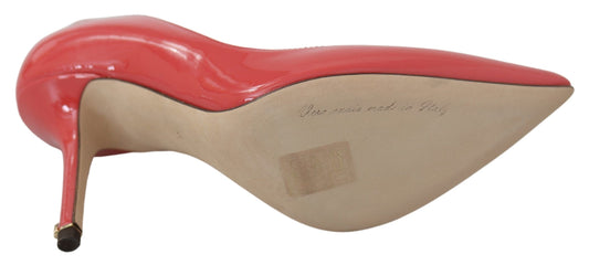 Zapatos de vestir de charol rosa oscuro de Dolce Gabbana