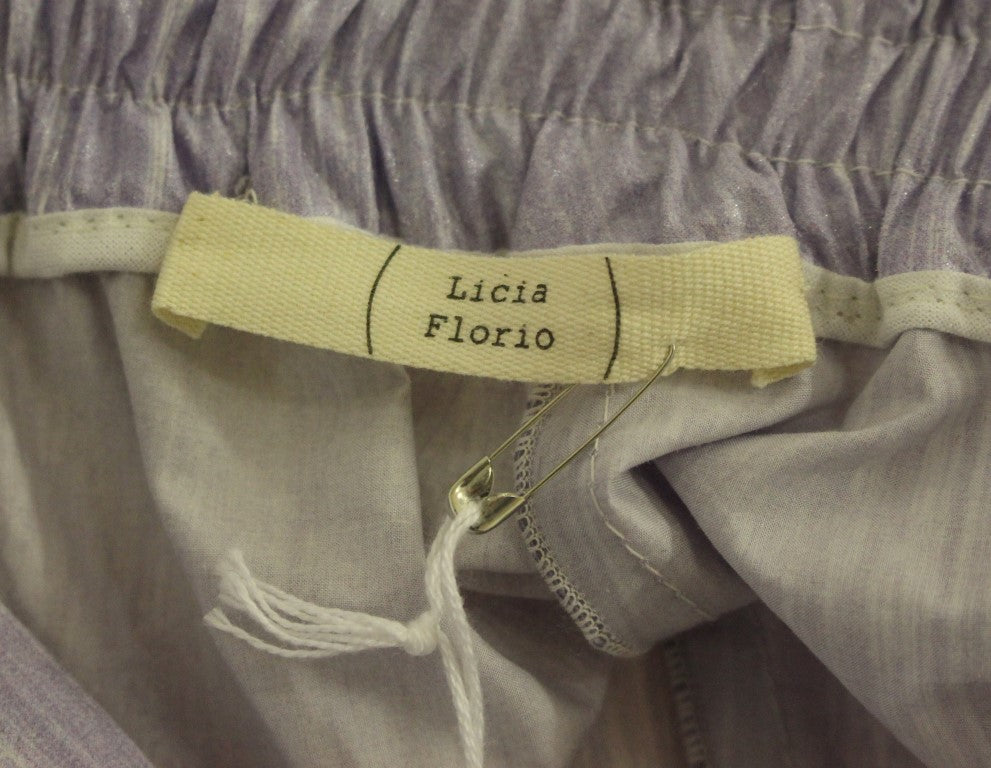 Short élégant en viscose violet Licia Florio - Fermeture éclair latérale