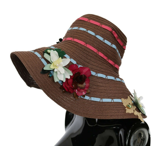 Dolce & Gabbana Élégant chapeau à large bord à fleurs souples