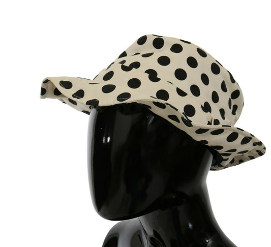 Chapeau Trilby à pois noirs chic Dolce & Gabbana