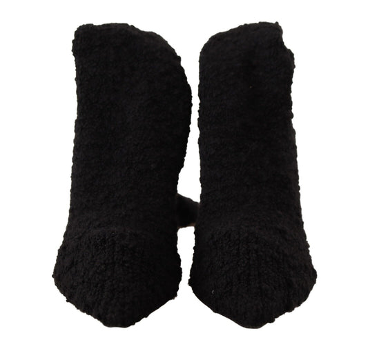 Bottes chaussettes extensibles noires chics Dolce & Gabbana