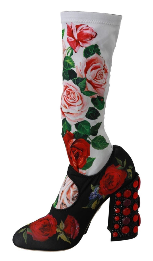 Bottes chaussettes à ornements floraux Dolce & Gabbana