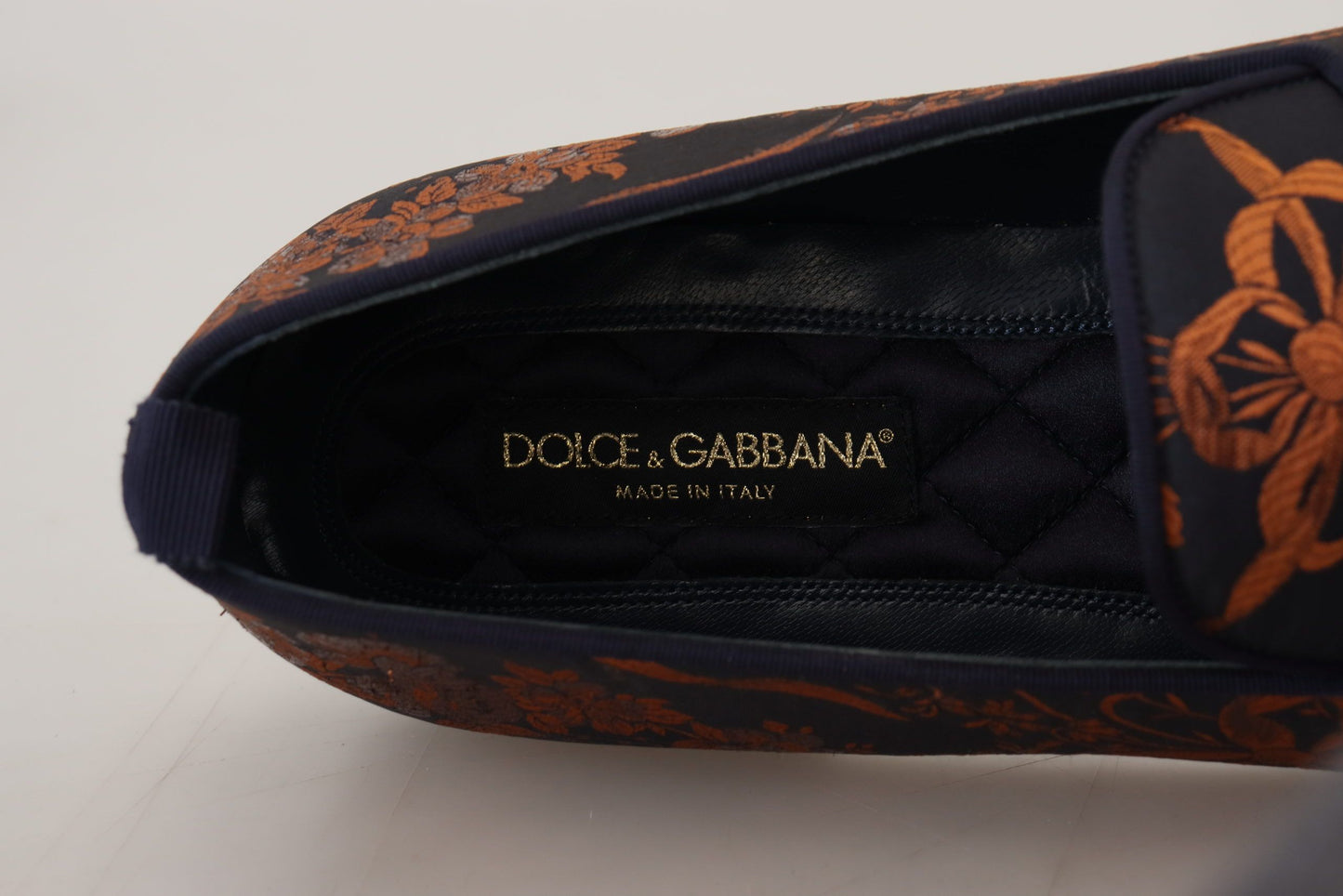 Mocassins élégants à enfiler à motif floral Dolce & Gabbana
