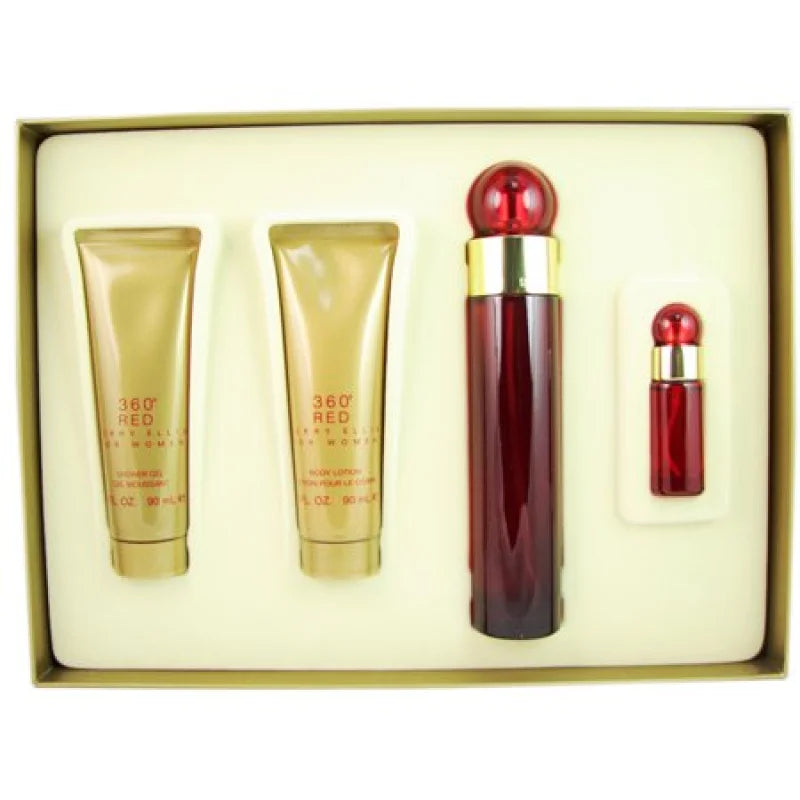 360 Red Piece Gift Set with Parfum Spray Body Lotion Women’s Sets Perry Ellis