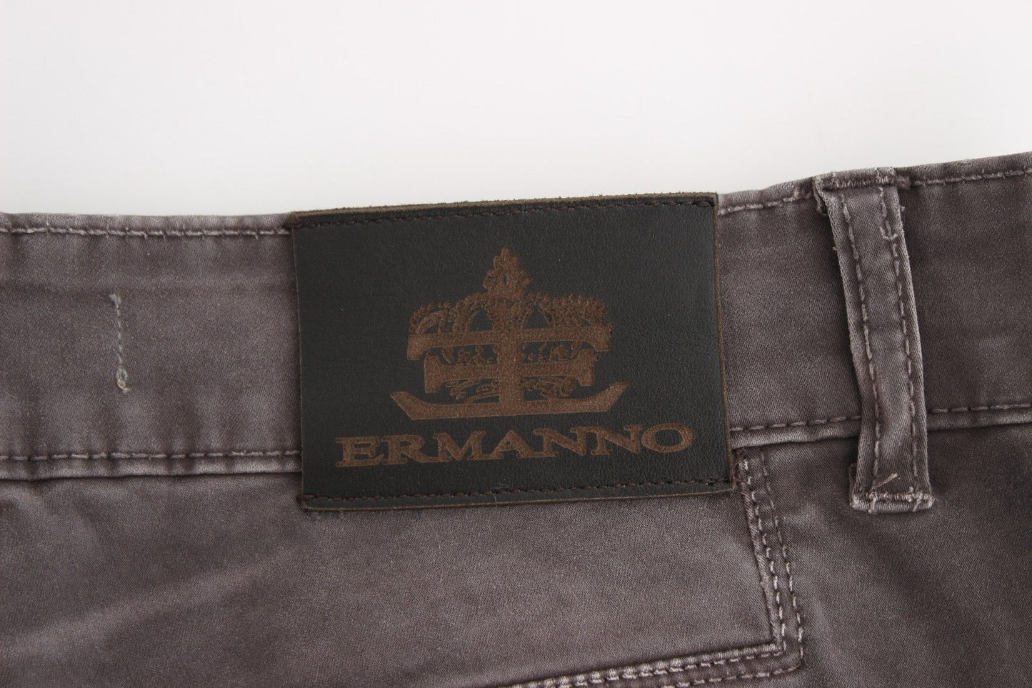 Ermanno Scervino Vaqueros elegantes grises de pernera delgada Sizzle