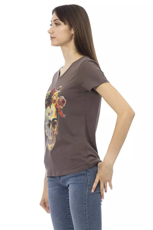 T-shirt Trussardi Action en coton marron pour femme