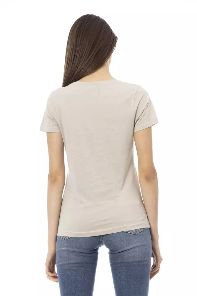 Camiseta Trussardi Action Beige: ¡Desata el estilo italiano!