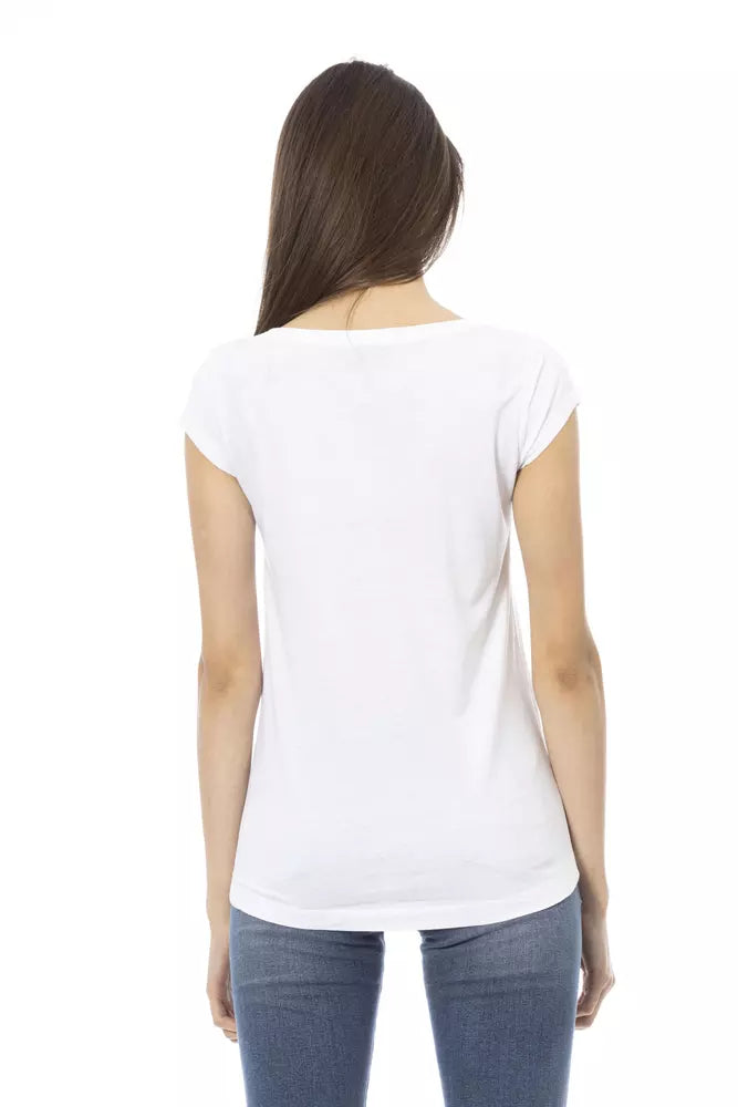 Camiseta blanca Trussardi Action con estilo instantáneo