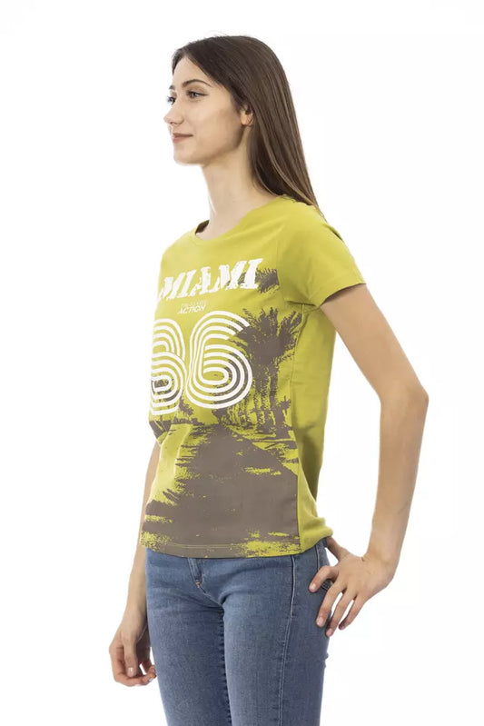 T-shirt Trussardi Action en coton vert pour femme