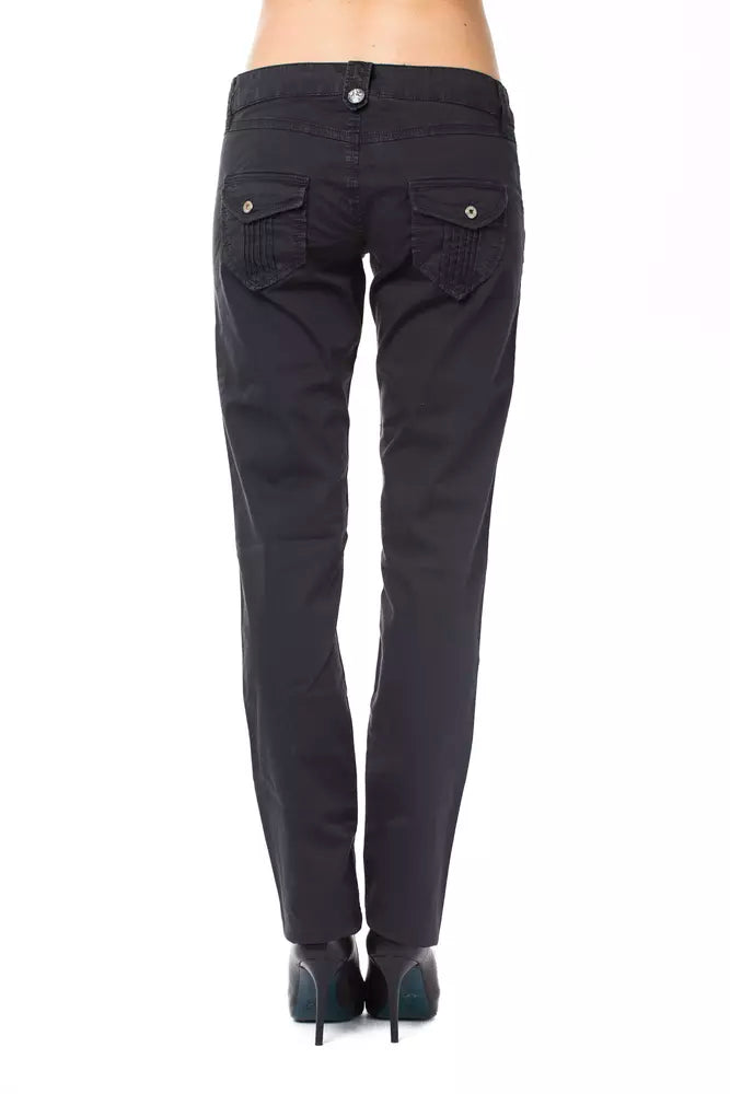 Pantalon femme en coton bleu Ungaro Fever