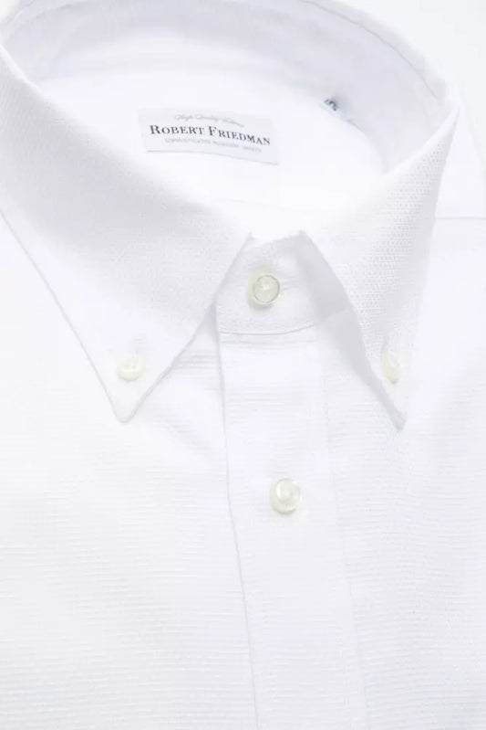 Robert Friedman White Cotton Men's Shirt