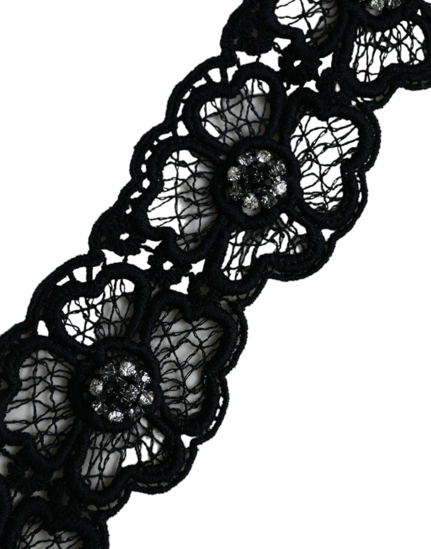 Blusa elegante de seda con ribete de encaje en color blanco roto de Dolce & Gabbana