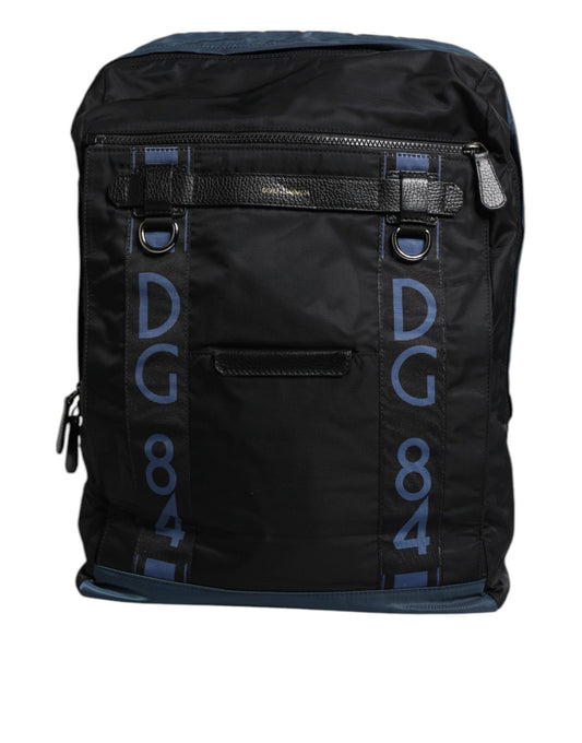 Mochila escolar Dolce & Gabbana de nailon negro con logotipo DG