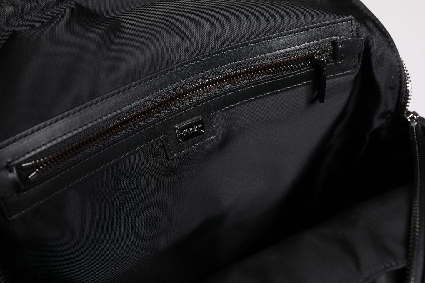 Dolce & Gabbana Multicolor Leopard Print DG Logo Plaque Men Backpack Bag