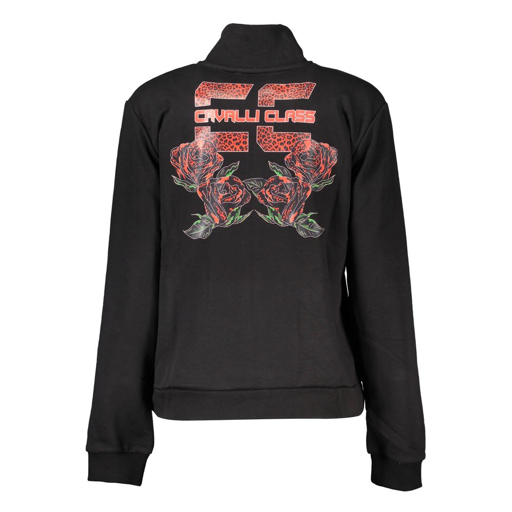 Cavalli Class Nero Cotton Women Sweatshirt