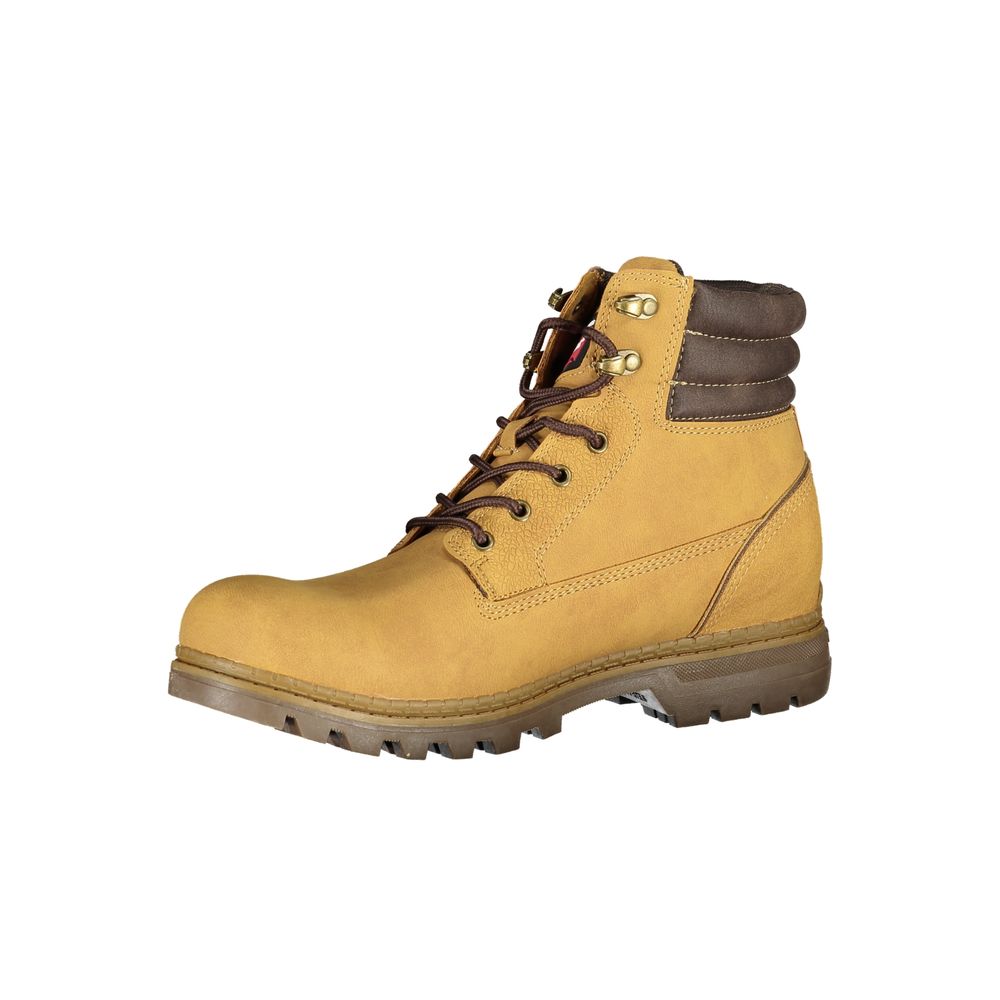 Carrera Yellow Polyester Ankle Boots