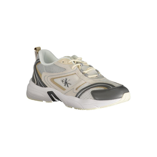 Calvin Klein Beige Polyester Athletic Sneakers