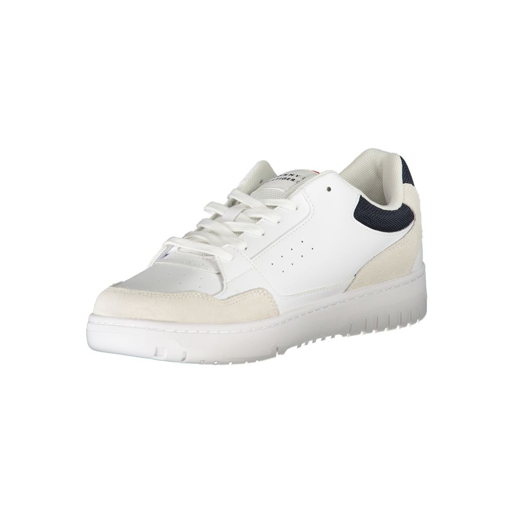 Tommy Hilfiger White Polyester Athletic Sneakers