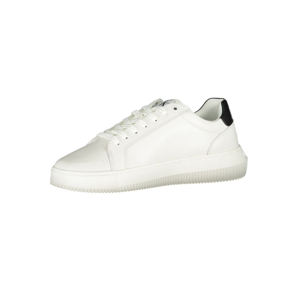 Calvin Klein White Polyester Athletic Sneakers