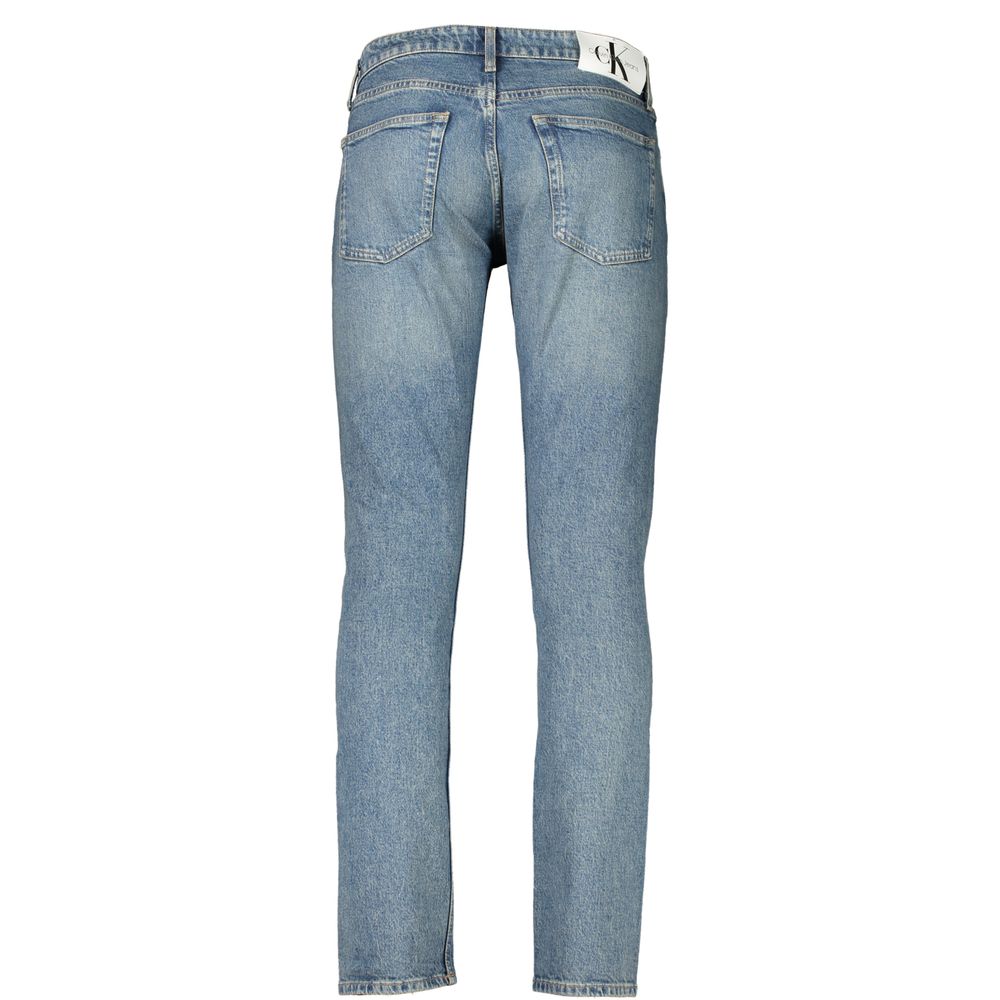 Calvin Klein Blue Cotton Slim Fit Jeans