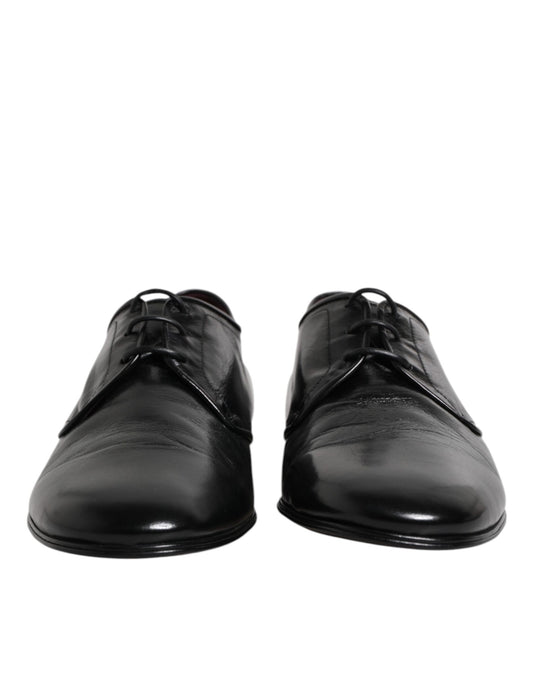 Dolce & Gabbana Black Leather Lace Up Derby Dress Formal Shoes