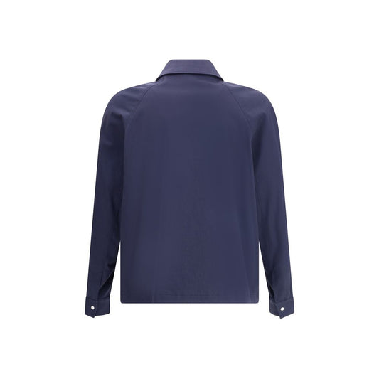 Fendi Blue Cotton Biker Jacket