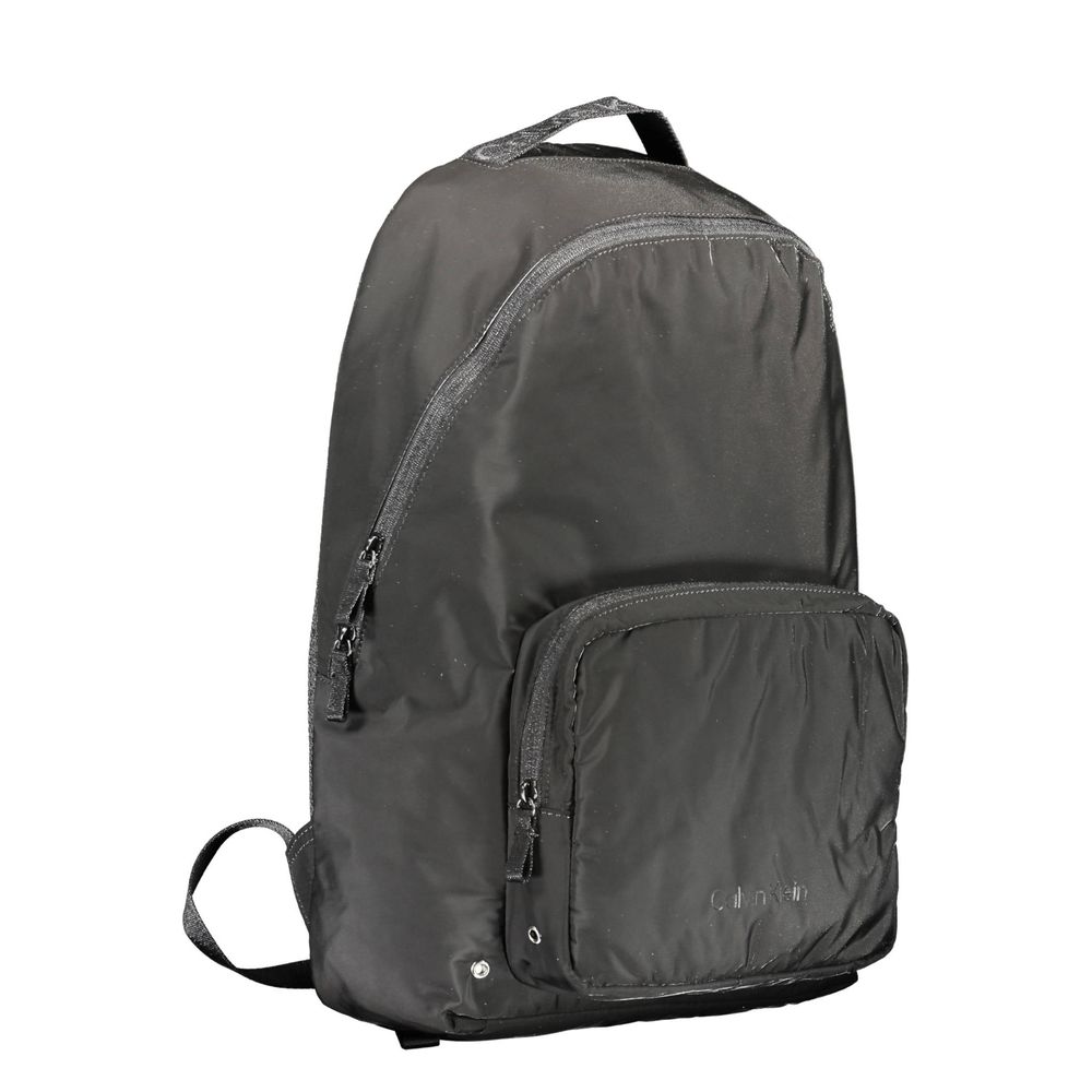 Calvin Klein Black Recycled Polyester Men Backpack