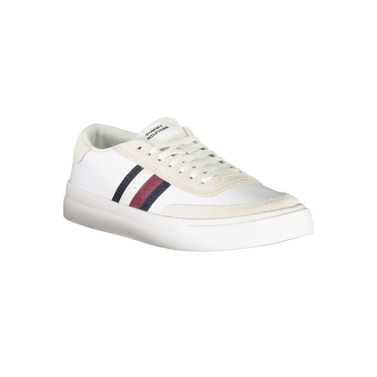 Tommy Hilfiger White Polyester Athletic Sneakers