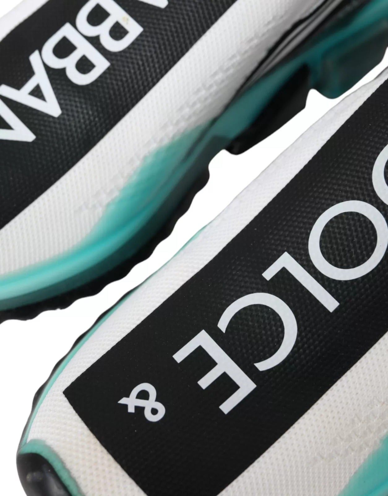 Dolce & Gabbana Black White Blue Slip On Sorrento Sneakers