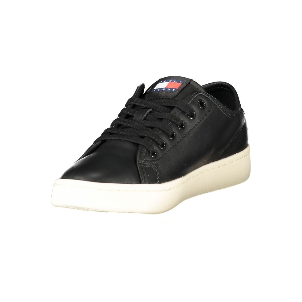 Tommy Hilfiger Black Polyurethane Women Sneaker