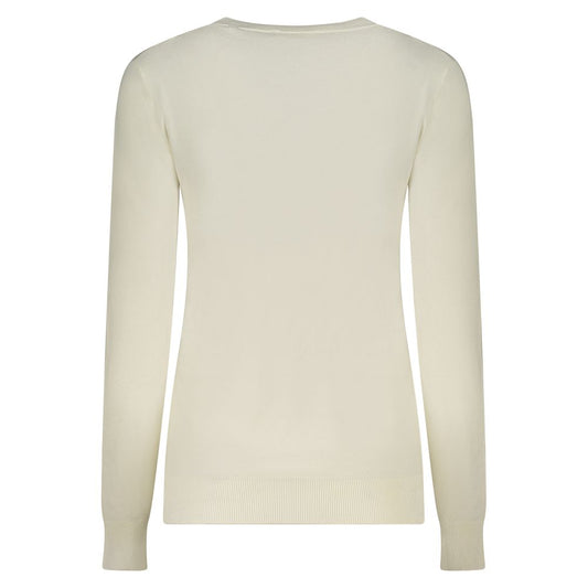 Guess Jeans Bianco Viscosa Women's Long-Sleeved T-Shirt