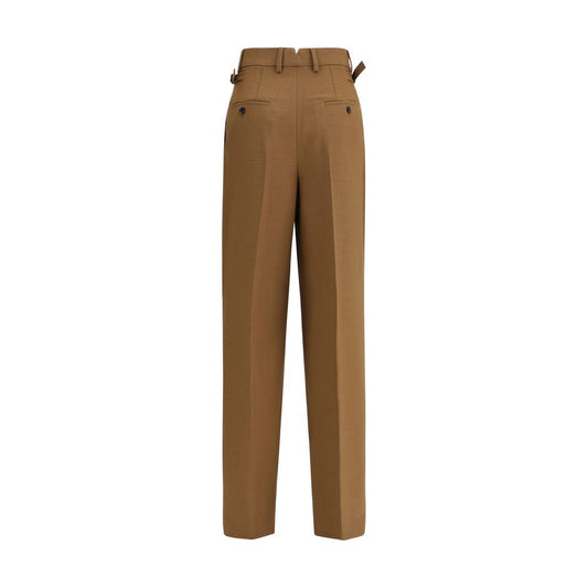 Ami Paris Brown Wool Casual Pants