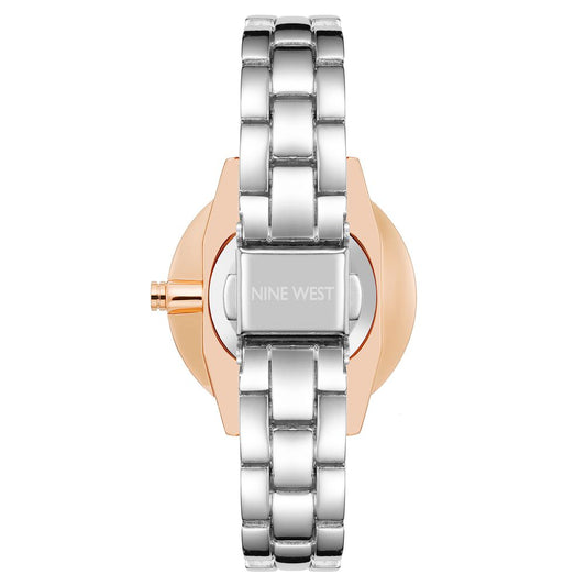 Nine West Gray Metal Dress Watch