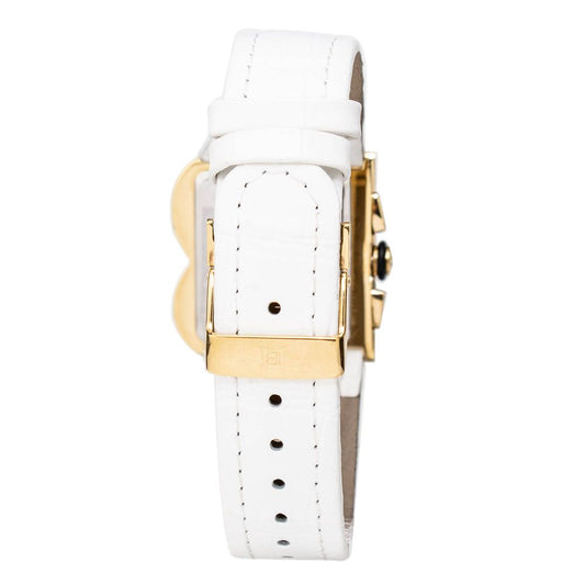 Laura Biagiotti White Leather Dress Watch
