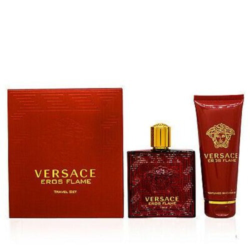 Versace Eros Flame Piece Travel Gift Set for Men 3.4 Oz Eau De Parfum