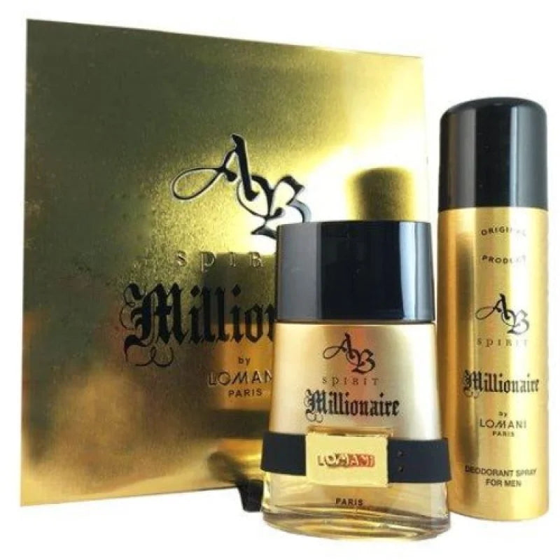 Bold Spirit Millionaire Eau De Toilette Spray And Deodorant Men’s Gift Sets Lomani