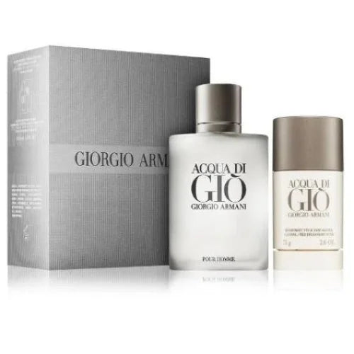 Acqua di Gio 2 Piece Gift Set for Men Eau de Toilette and Deodorant Men’s Sets Giorgio Armani